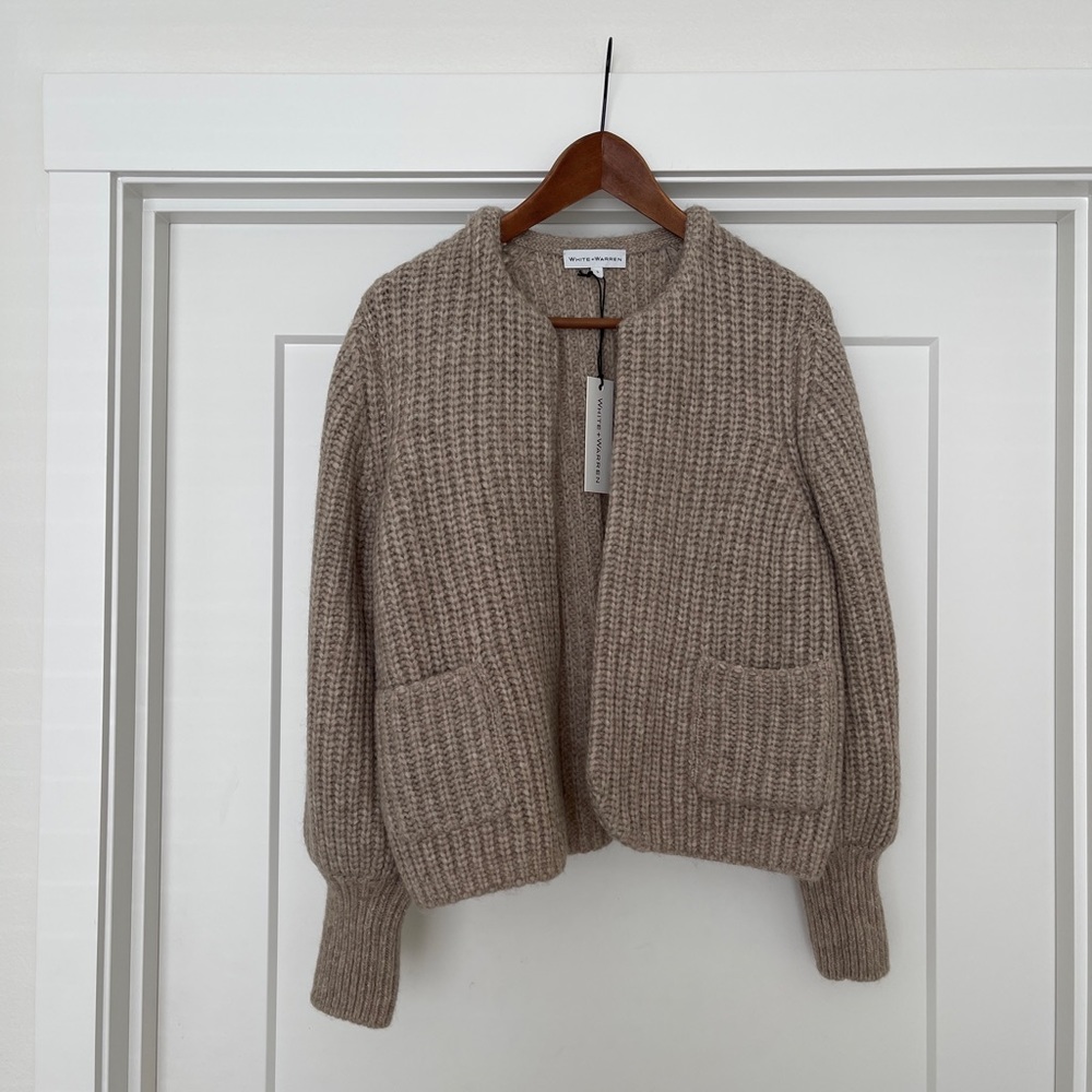 White and Warren knit cardigan sweater